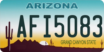 AZ license plate AFI5083
