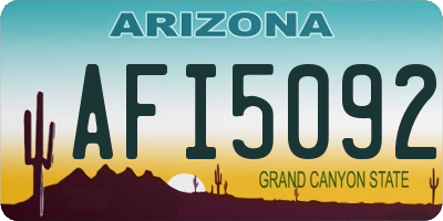 AZ license plate AFI5092