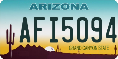 AZ license plate AFI5094