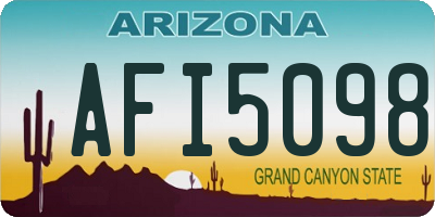 AZ license plate AFI5098