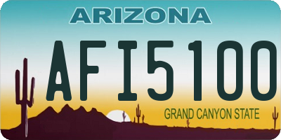 AZ license plate AFI5100