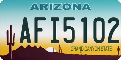 AZ license plate AFI5102