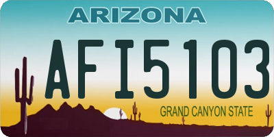 AZ license plate AFI5103
