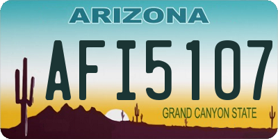 AZ license plate AFI5107