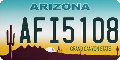AZ license plate AFI5108