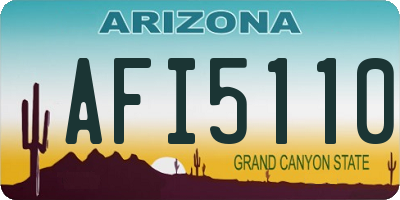 AZ license plate AFI5110