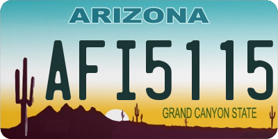 AZ license plate AFI5115