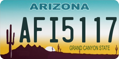 AZ license plate AFI5117
