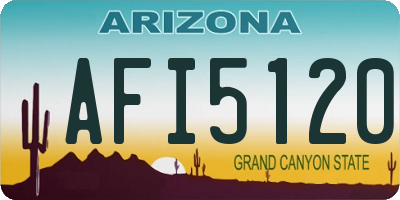 AZ license plate AFI5120