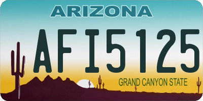 AZ license plate AFI5125