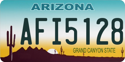 AZ license plate AFI5128