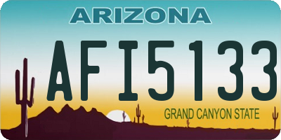 AZ license plate AFI5133