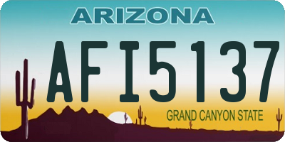 AZ license plate AFI5137