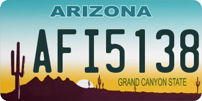 AZ license plate AFI5138