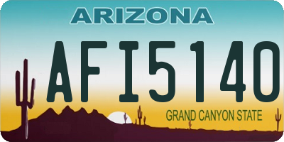 AZ license plate AFI5140