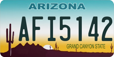 AZ license plate AFI5142