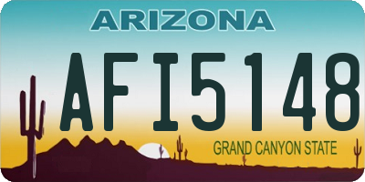 AZ license plate AFI5148