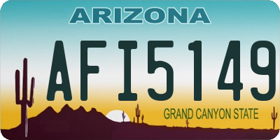 AZ license plate AFI5149