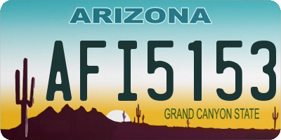 AZ license plate AFI5153