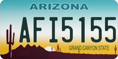 AZ license plate AFI5155