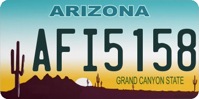 AZ license plate AFI5158