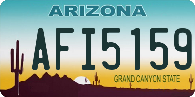 AZ license plate AFI5159