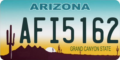 AZ license plate AFI5162