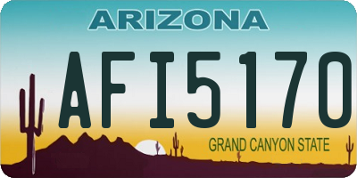 AZ license plate AFI5170