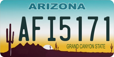 AZ license plate AFI5171