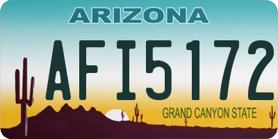 AZ license plate AFI5172
