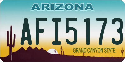 AZ license plate AFI5173