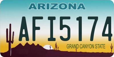 AZ license plate AFI5174