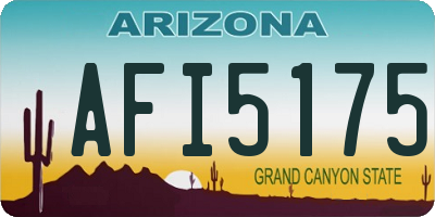 AZ license plate AFI5175