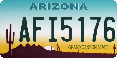 AZ license plate AFI5176