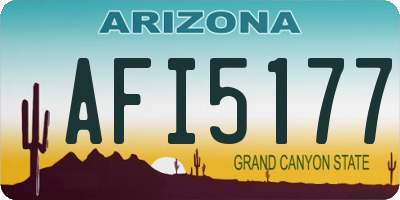 AZ license plate AFI5177