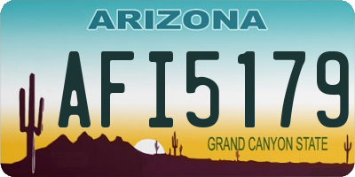 AZ license plate AFI5179