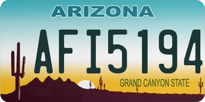 AZ license plate AFI5194