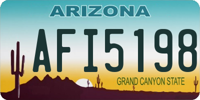 AZ license plate AFI5198