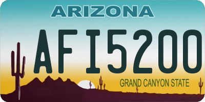 AZ license plate AFI5200