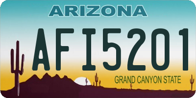 AZ license plate AFI5201
