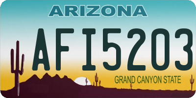AZ license plate AFI5203
