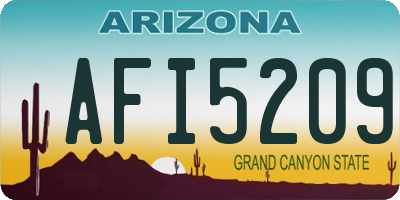 AZ license plate AFI5209