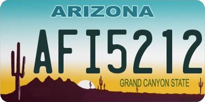 AZ license plate AFI5212