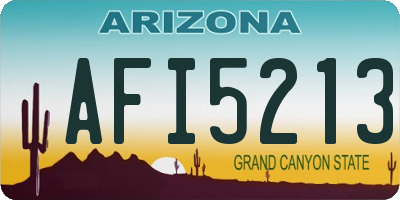 AZ license plate AFI5213