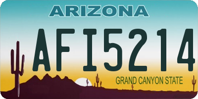 AZ license plate AFI5214