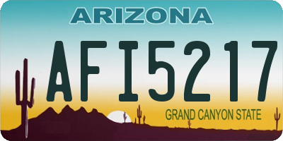 AZ license plate AFI5217