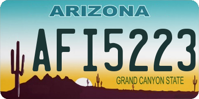 AZ license plate AFI5223