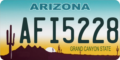 AZ license plate AFI5228