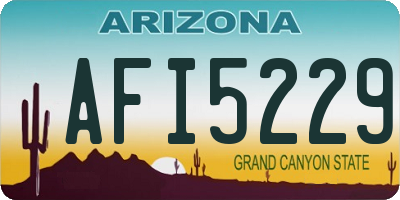 AZ license plate AFI5229