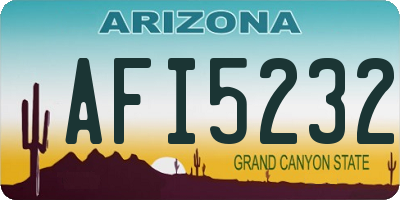 AZ license plate AFI5232